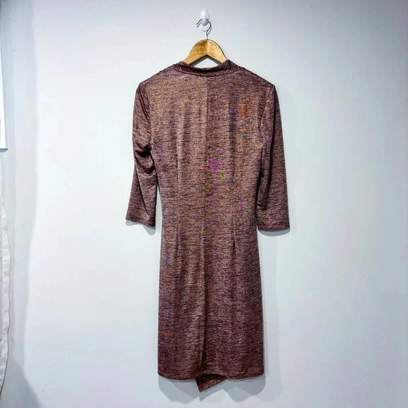 CHETTA B Shimmering pink wrap  dress - Picture 8 of 8